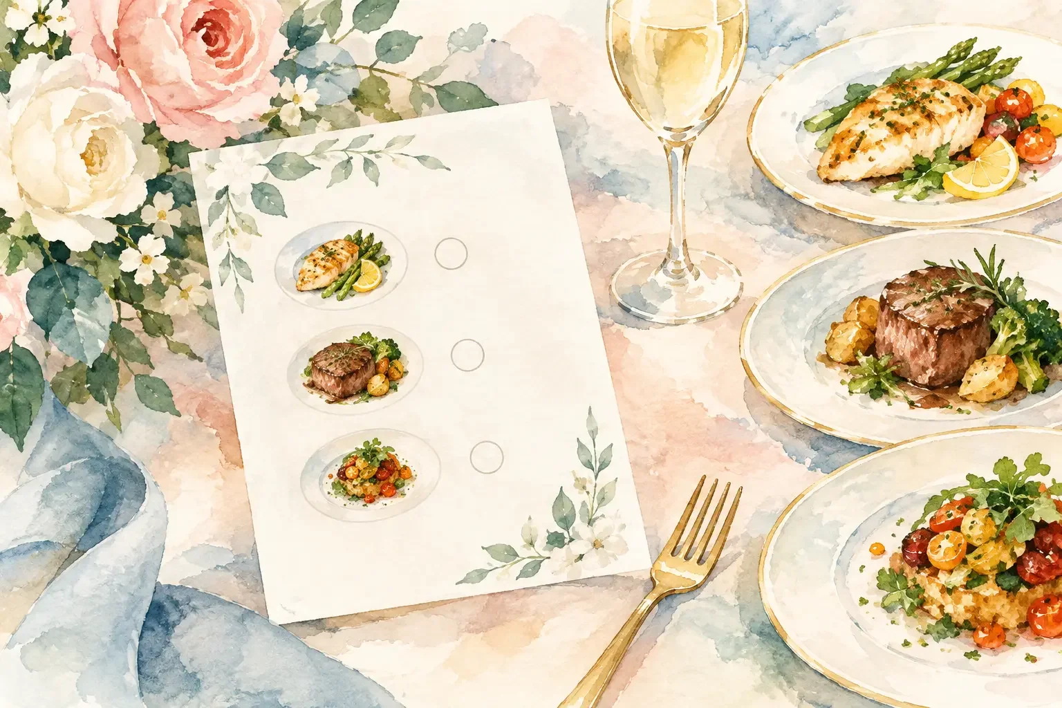 Wedding RSVP Meal Choices That Keep Dinner Clear